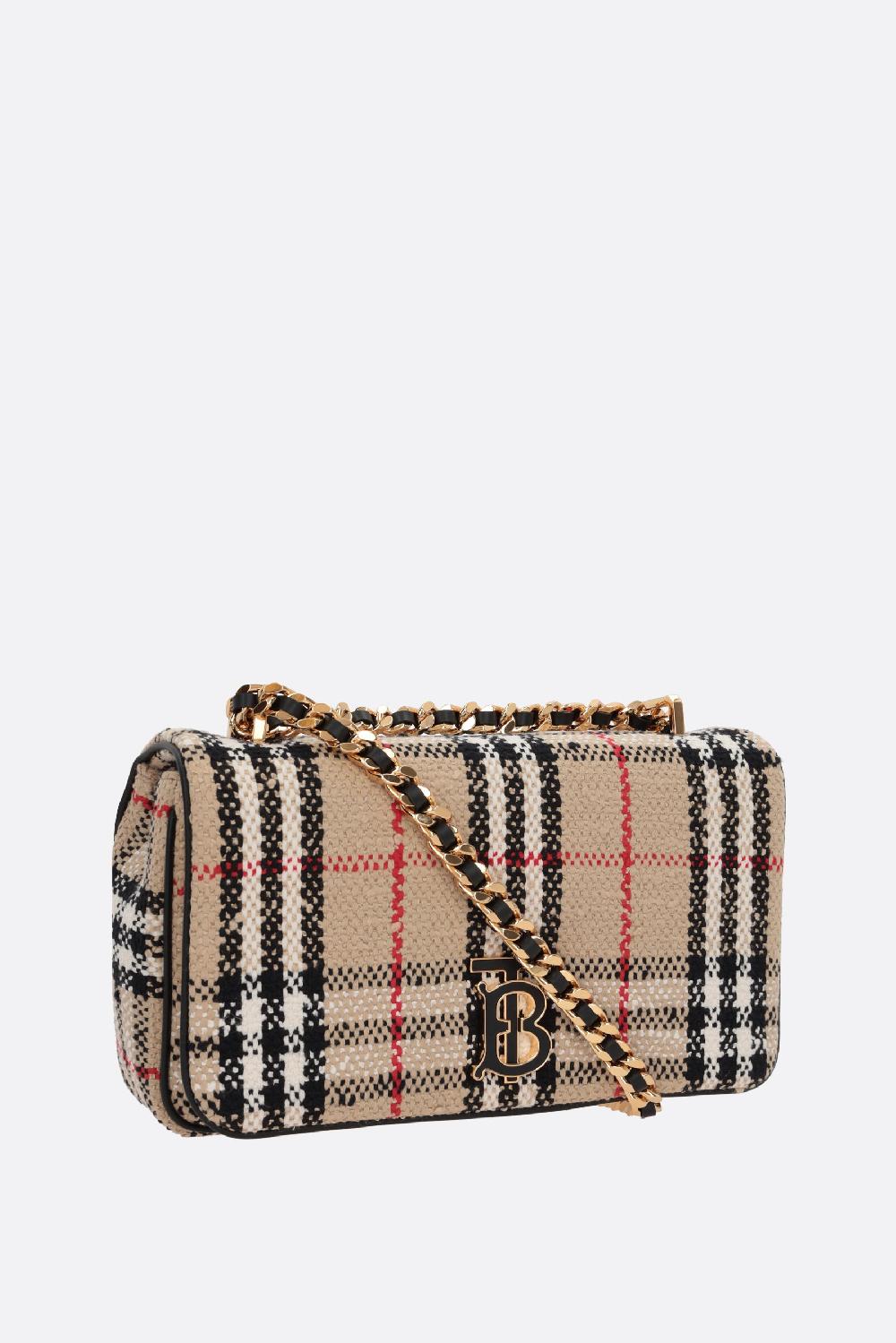 BURBERRY borsa a spalla Lola small in bouclé Vendite stagionali