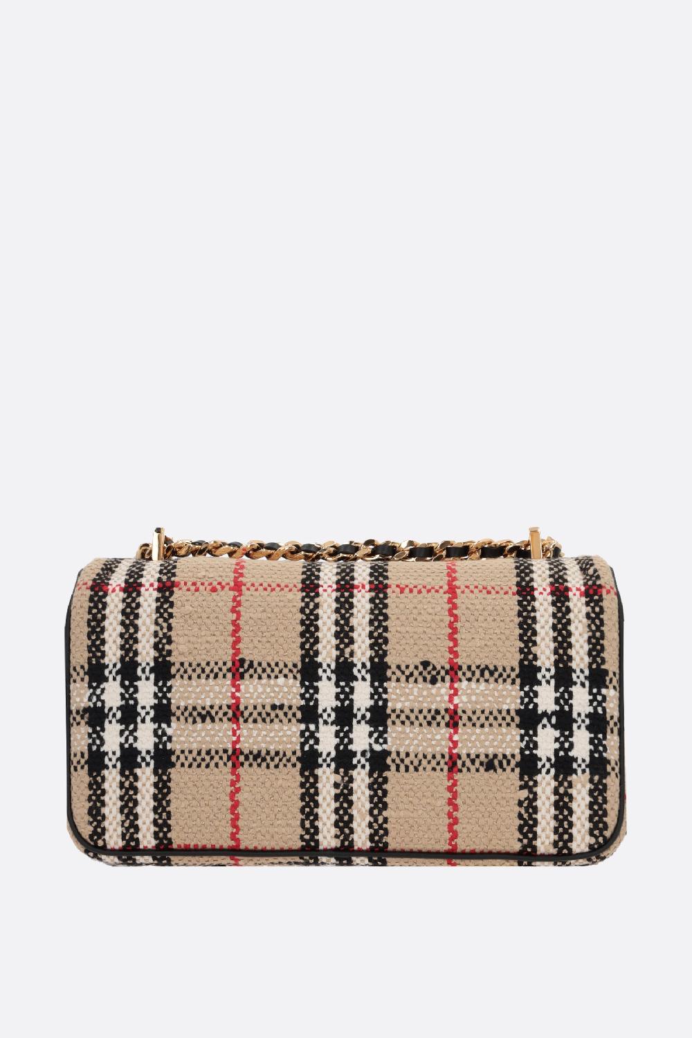 BURBERRY borsa a spalla Lola small in bouclé Vendite stagionali