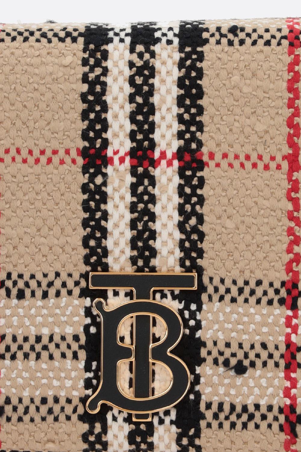 BURBERRY borsa a spalla Lola small in bouclé Vendite stagionali