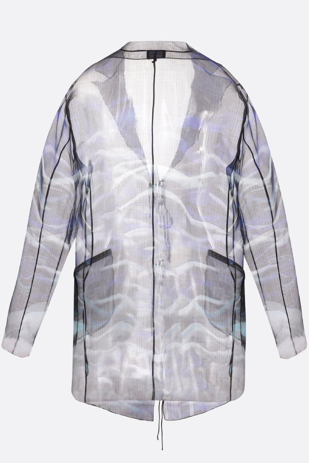 GIORGIO ARMANI giacca monopetto in organza di seta Nuovi prodotti