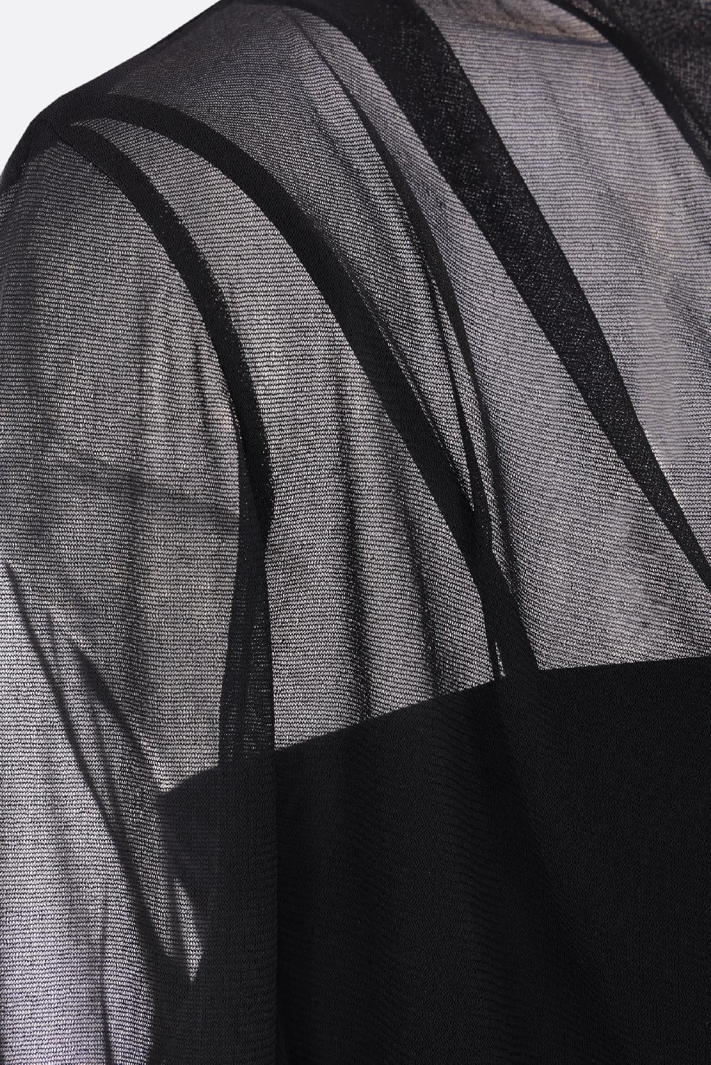 GIVENCHY top a doppio strato in crepe de chine fluida e jersey stretch Bestseller