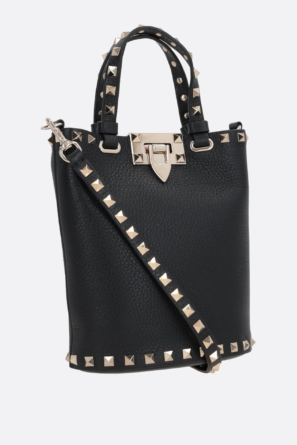 VALENTINO GARAVANI borsa tote Rockstud mini in pelle martellata Fino al 50% di sconto