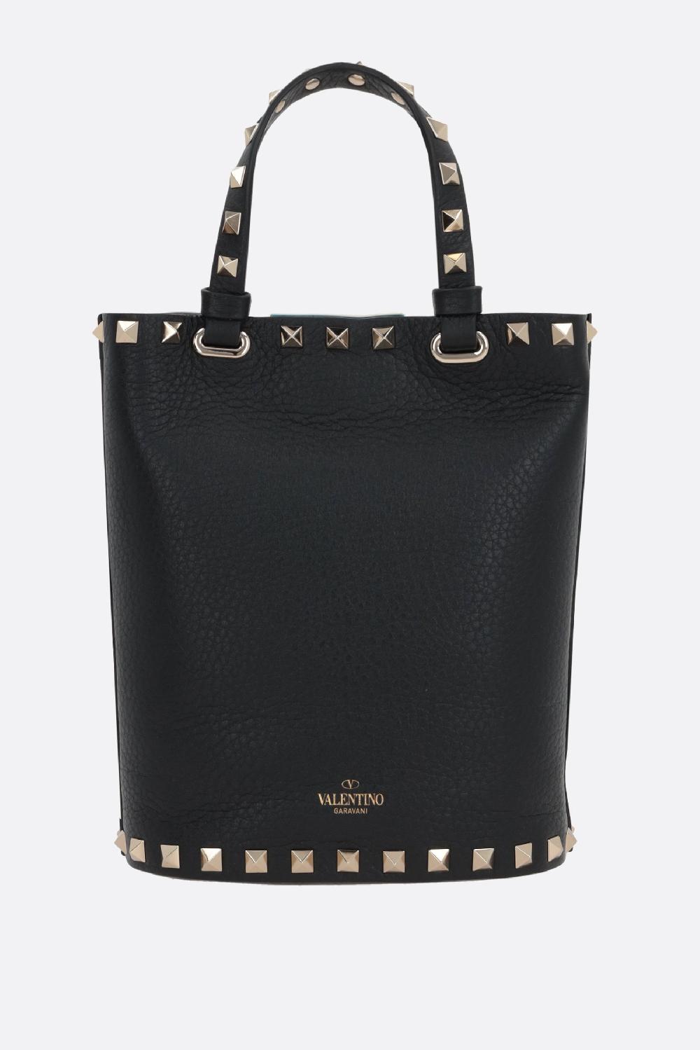 VALENTINO GARAVANI borsa tote Rockstud mini in pelle martellata Fino al 50% di sconto