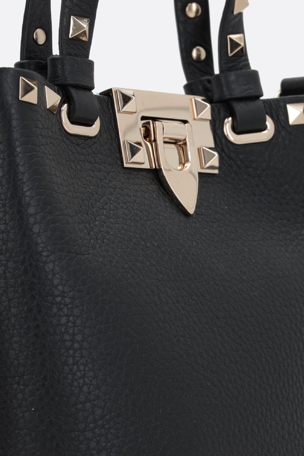 VALENTINO GARAVANI borsa tote Rockstud mini in pelle martellata Fino al 50% di sconto