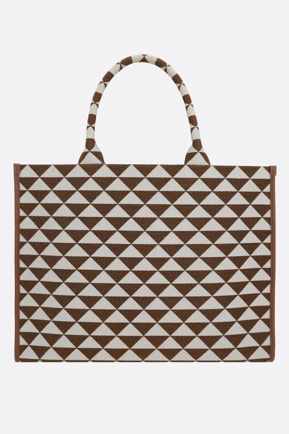 PRADA borsa tote Prada Symbole large in tessuto jacquard Discount Store per i nuovi prodotti