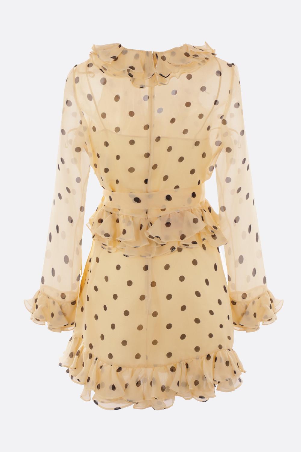 VALENTINO GARAVANI miniabito in organza stampa Pois Spots 50% di sconto con spedizione gratuita