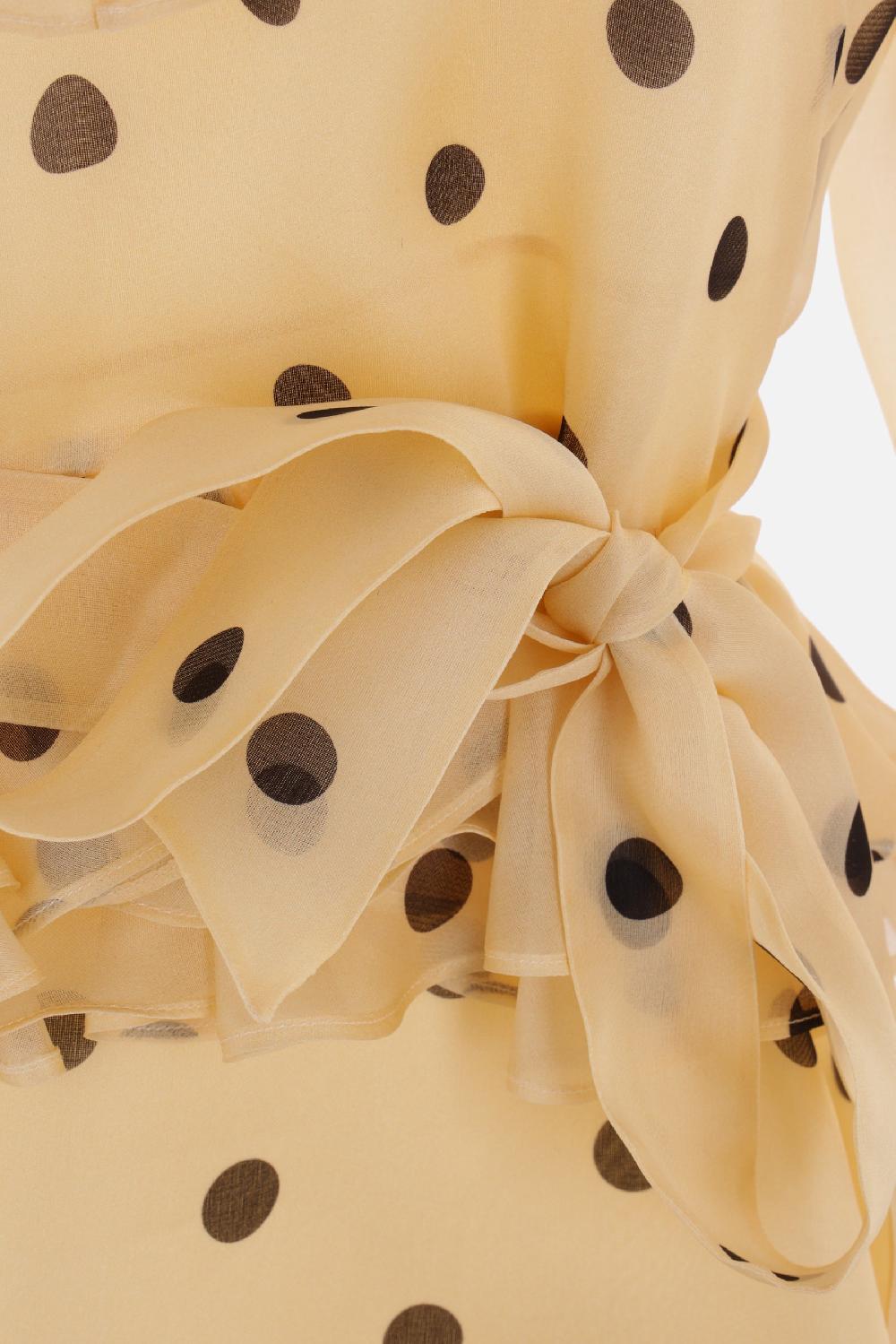 VALENTINO GARAVANI miniabito in organza stampa Pois Spots 50% di sconto con spedizione gratuita