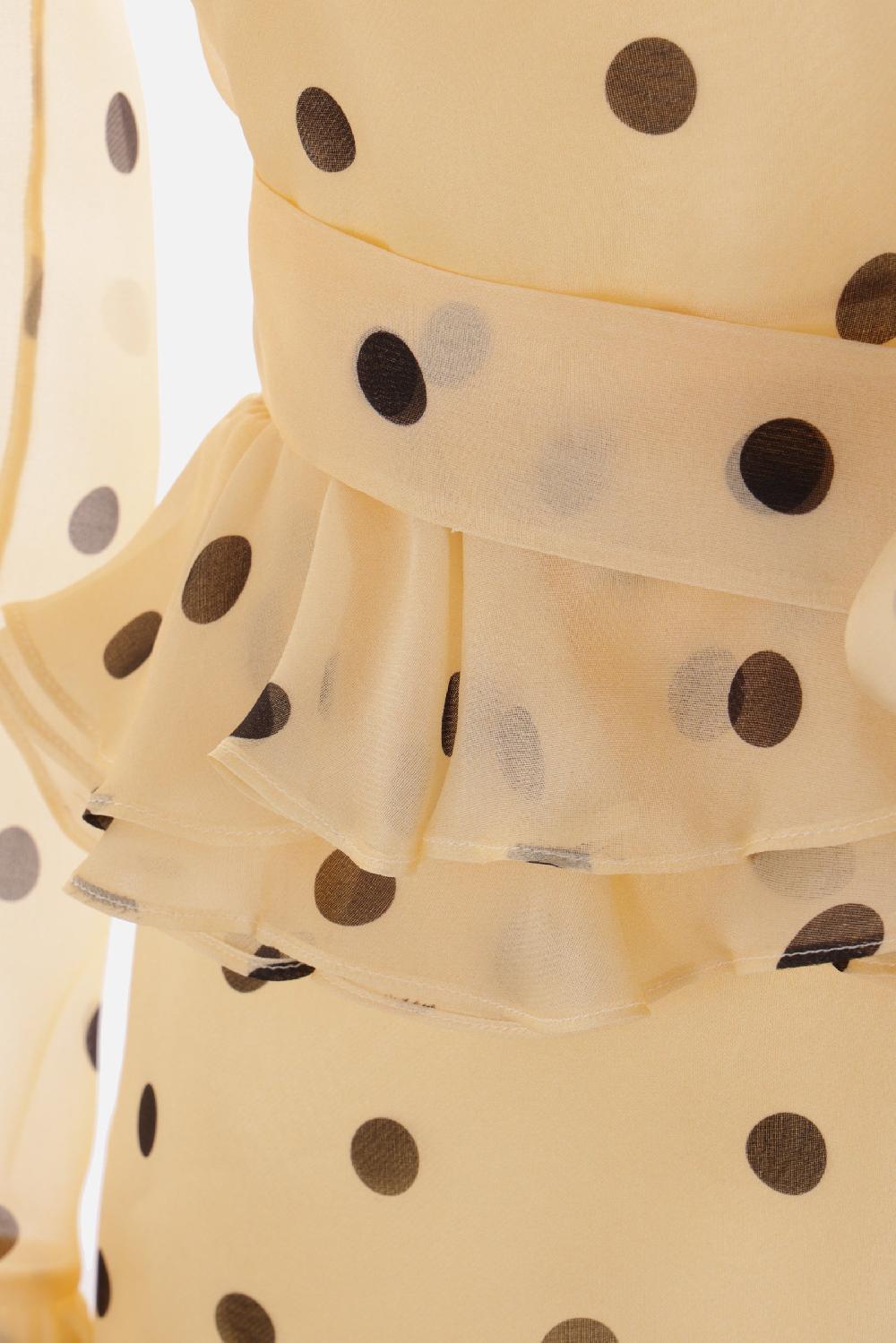 VALENTINO GARAVANI miniabito in organza stampa Pois Spots 50% di sconto con spedizione gratuita