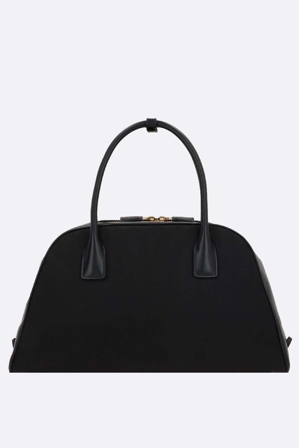 PRADA borsa bauletto large in Re-Nylon e pelle liscia In Linea