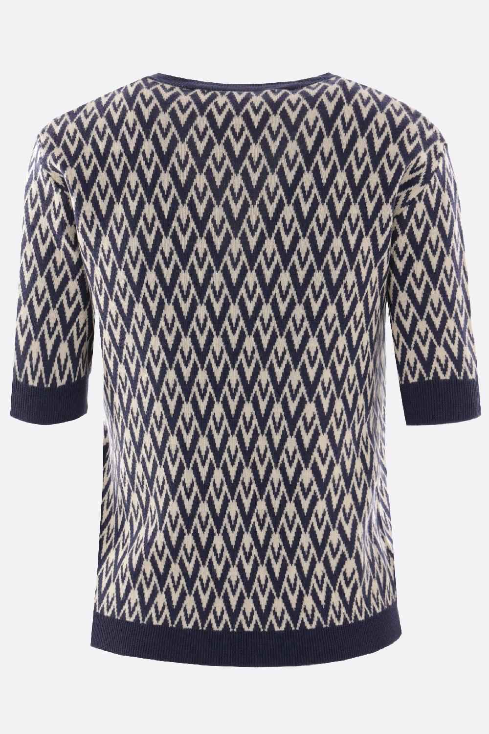 VALENTINO GARAVANI pullover a maniche corte in jacquard Toute la V Vendita
