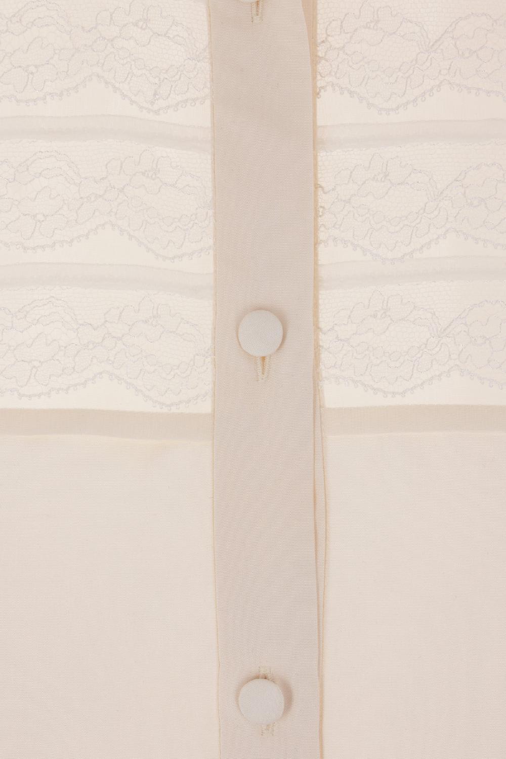 VALENTINO GARAVANI camicia in shantung organza e pizzo Soddisfazione Garantita