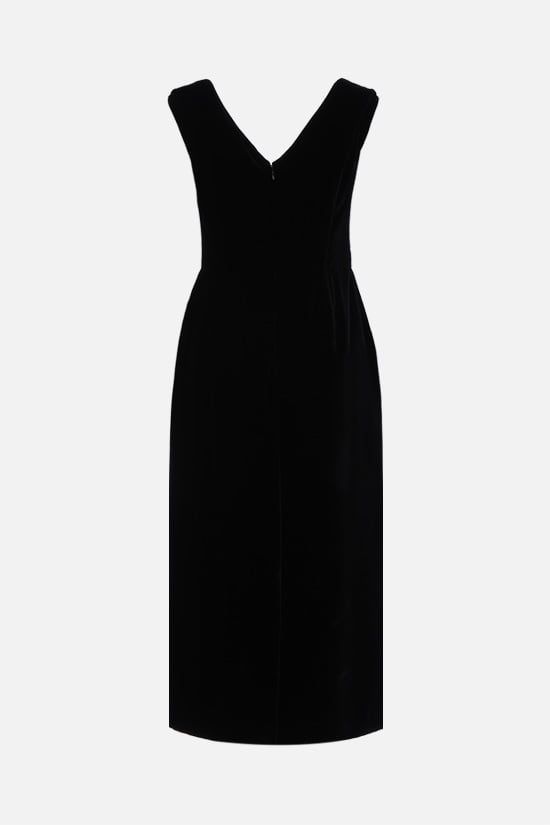PRADA abito midi in velluto con ricamo ramage Prezzo Ridotto