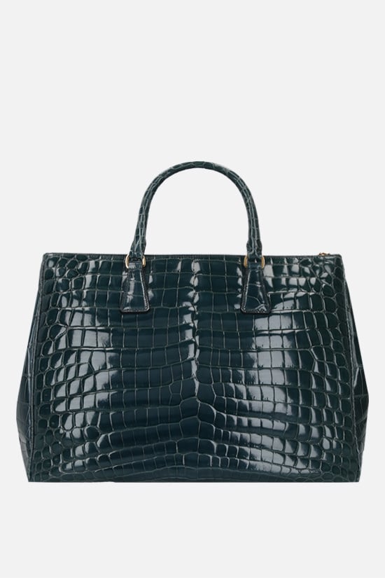 PRADA borsa a mano in pelle di coccodrillo lucido Sottocosto
