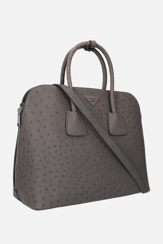 PRADA borsa a mano in pelle di struzzo Sconto