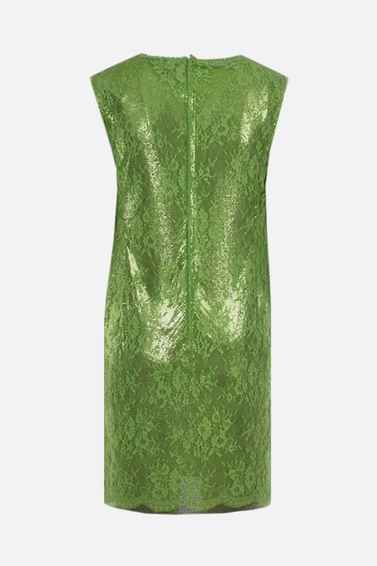 GIANNI VERSACE WOMAN abito a tubino in maglia metallica Oroton e pizzo Outlet