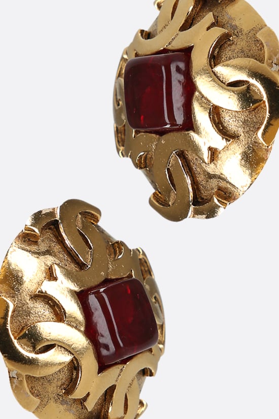 CHANEL VINTAGE WOMAN orecchini in metallo con pietra Hotsell