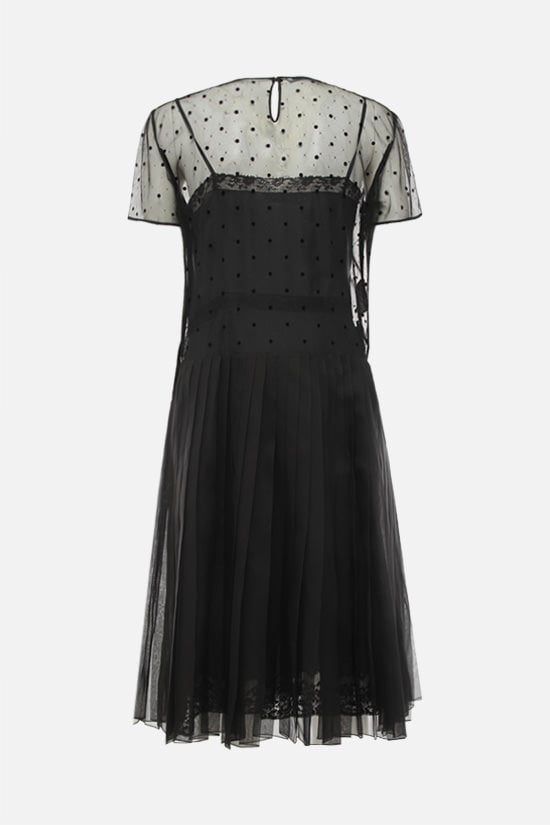 PRADA abito in tulle plumetis e organza Vendita Calda