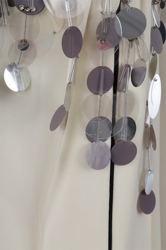 PRADA miniabito in sablé con decorazione gioiello Vendita Economica