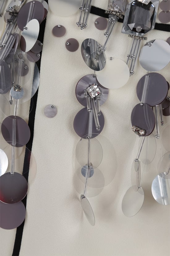 PRADA miniabito in sablé con decorazione gioiello Vendita Economica