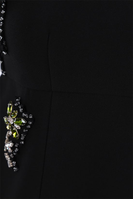 PRADA abito corto in cady con patch gioiello In Saldo