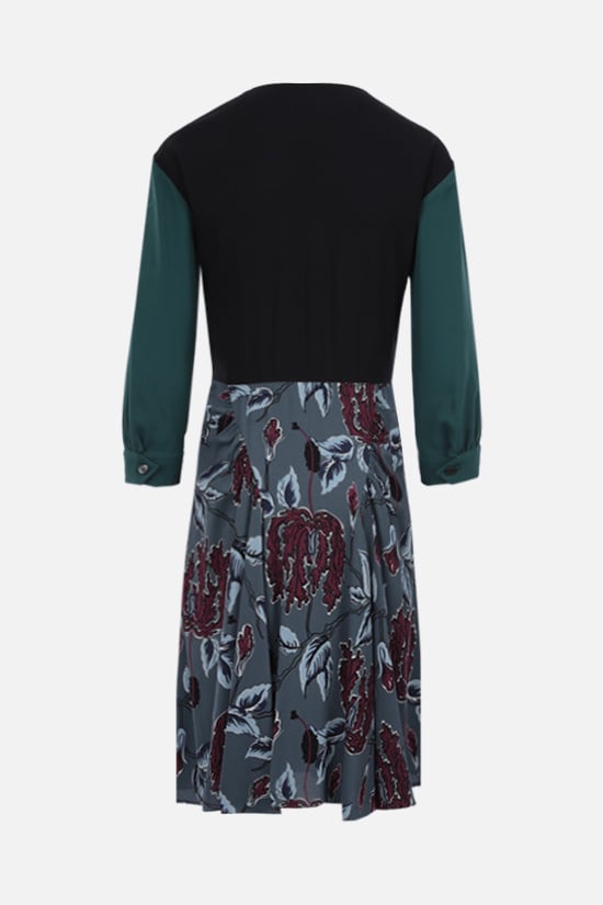 PRADA abito midi in sablé ricamato Negozio online di fabbrica