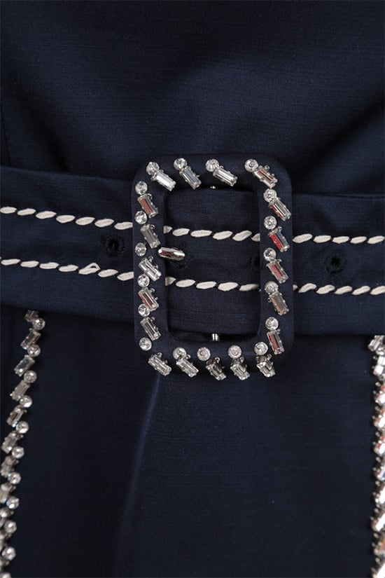 PRADA abito corto in radzmire e chiffon con cristalli Offerta speciale