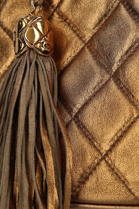 CHANEL VINTAGE WOMAN borsa a spalla in pelle matelassé con dettaglio Doppia C Grande vendita