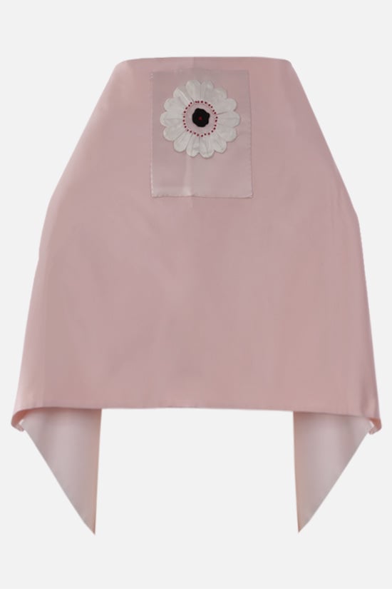 PRADA stola in raso di seta patch fiore Shopping online