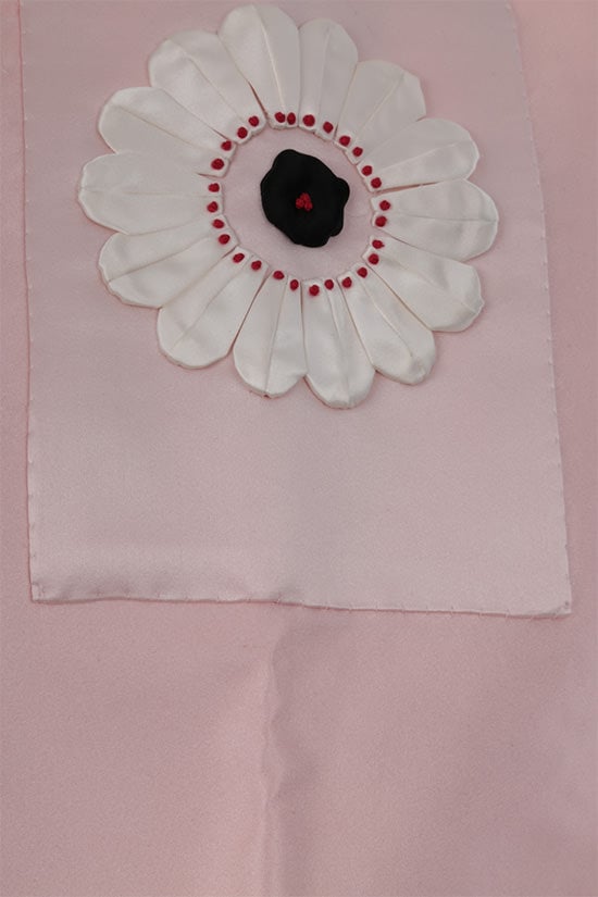 PRADA stola in raso di seta patch fiore Shopping online