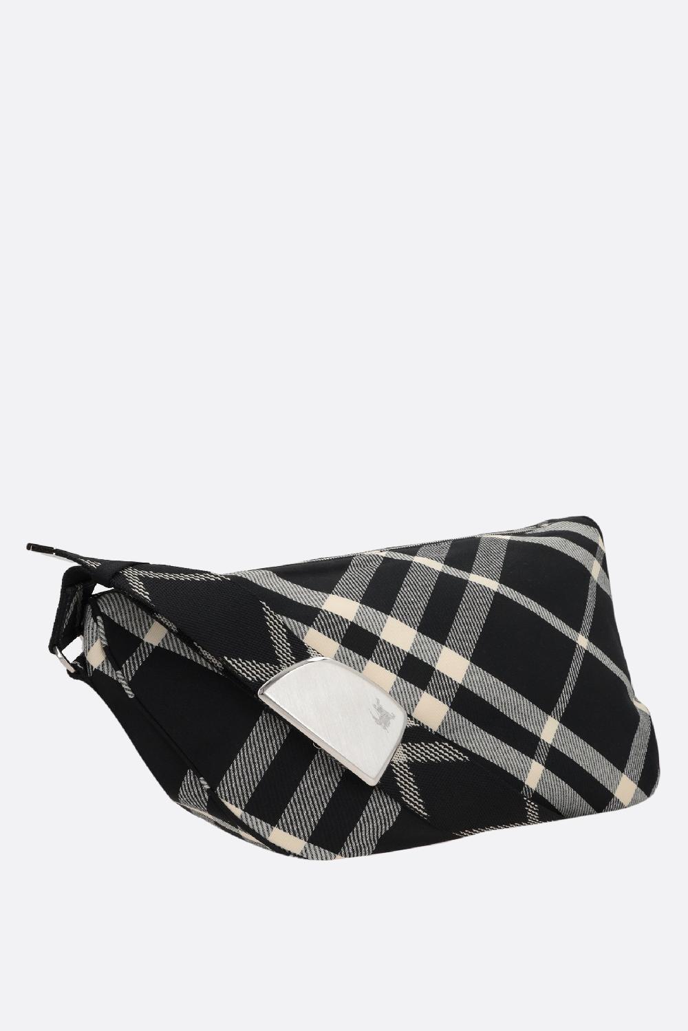 BURBERRY borsa messenger Shield in jacquard Check Offerta Anniversario