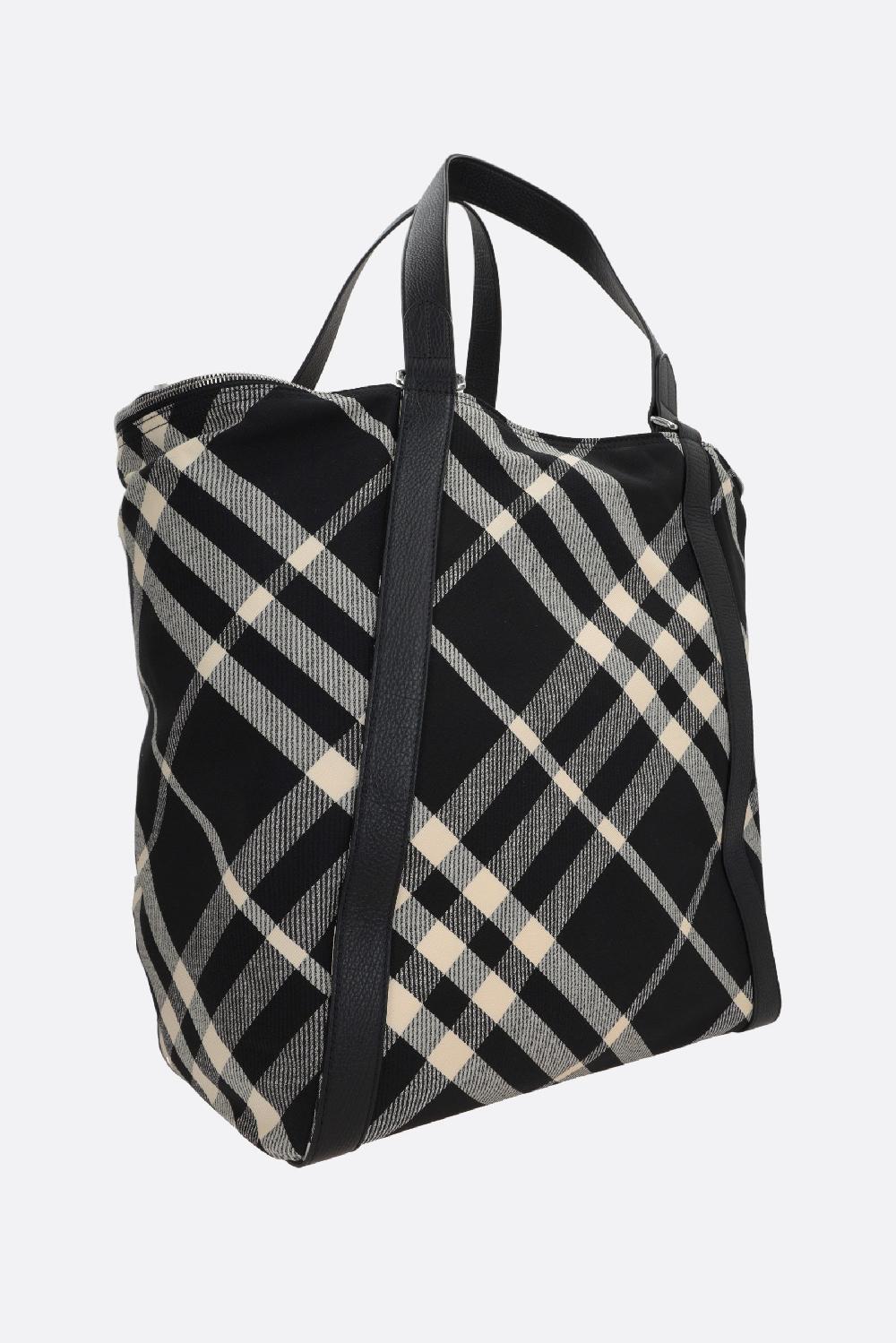 BURBERRY borsa tote in jacquard Check Online Outlet