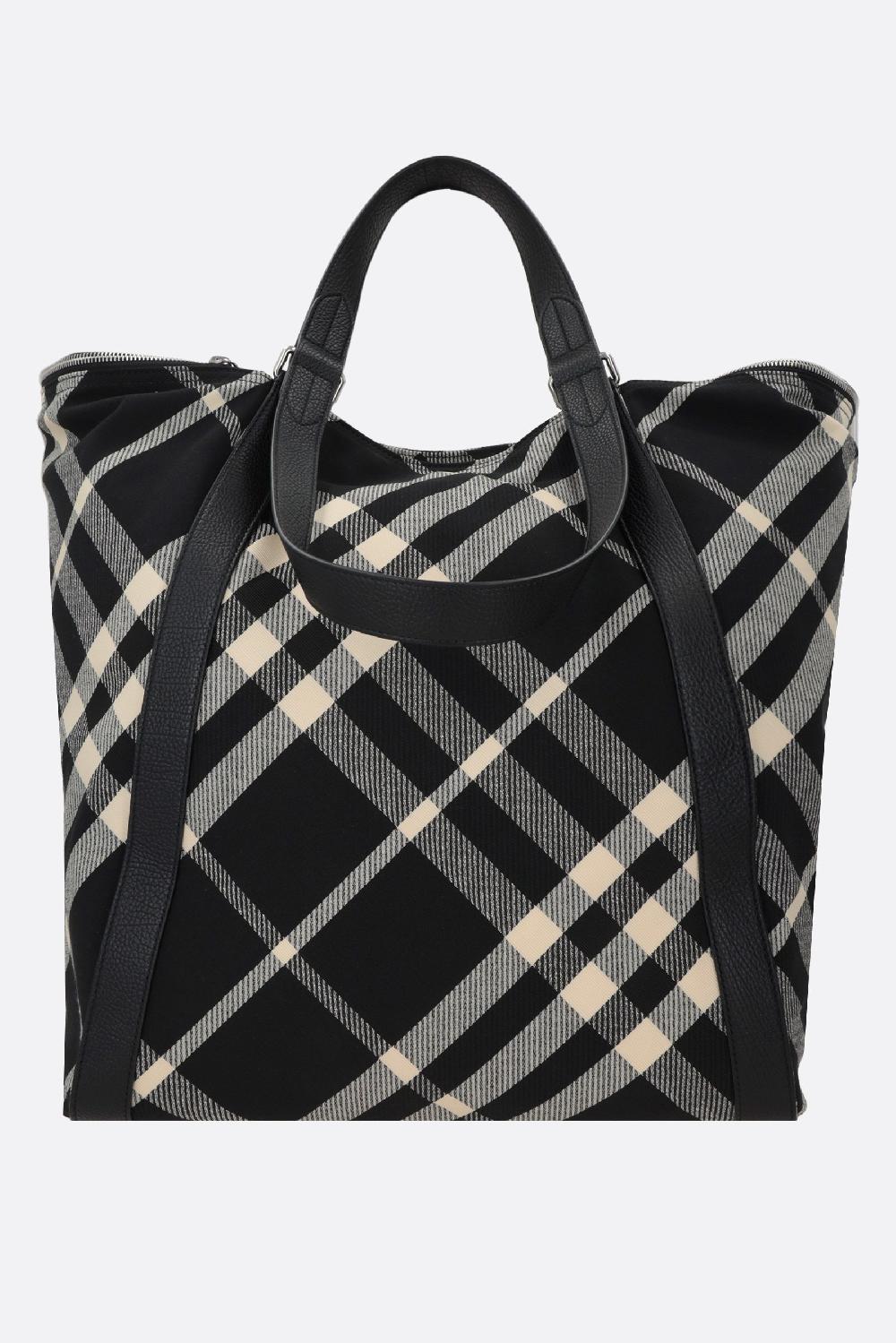 BURBERRY borsa tote in jacquard Check Online Outlet