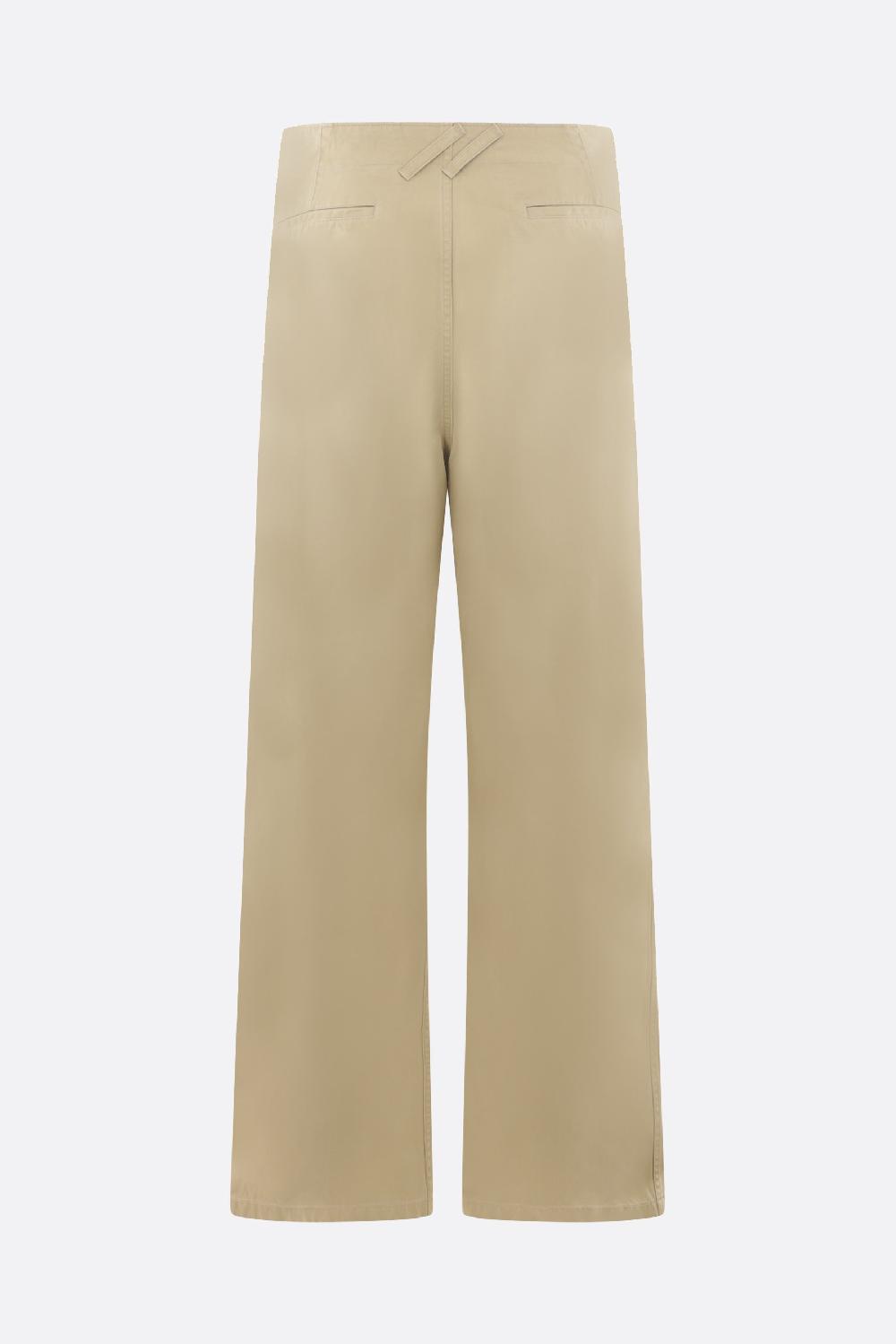 BURBERRY pantalone loose-fit in cotone Grandi sconti