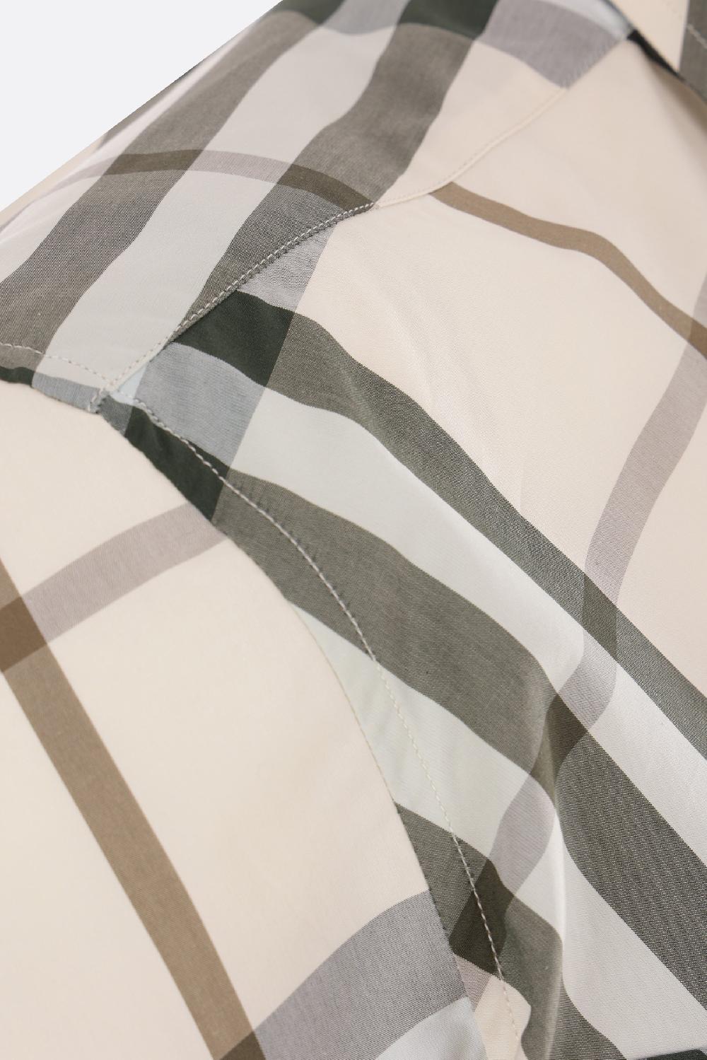 BURBERRY camicia a maniche corte in popeline Check Liquidazione
