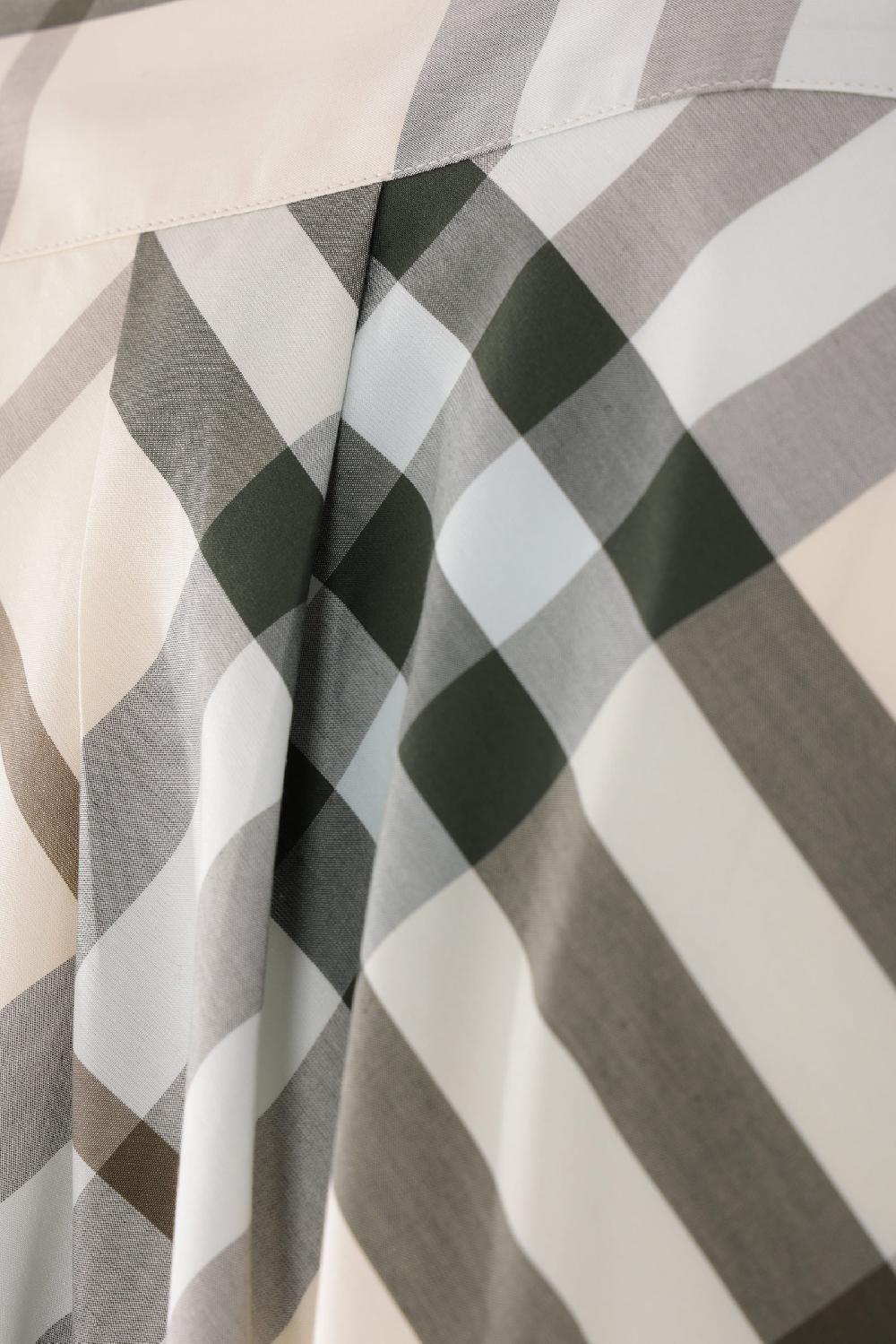 BURBERRY camicia a maniche corte in popeline Check Liquidazione