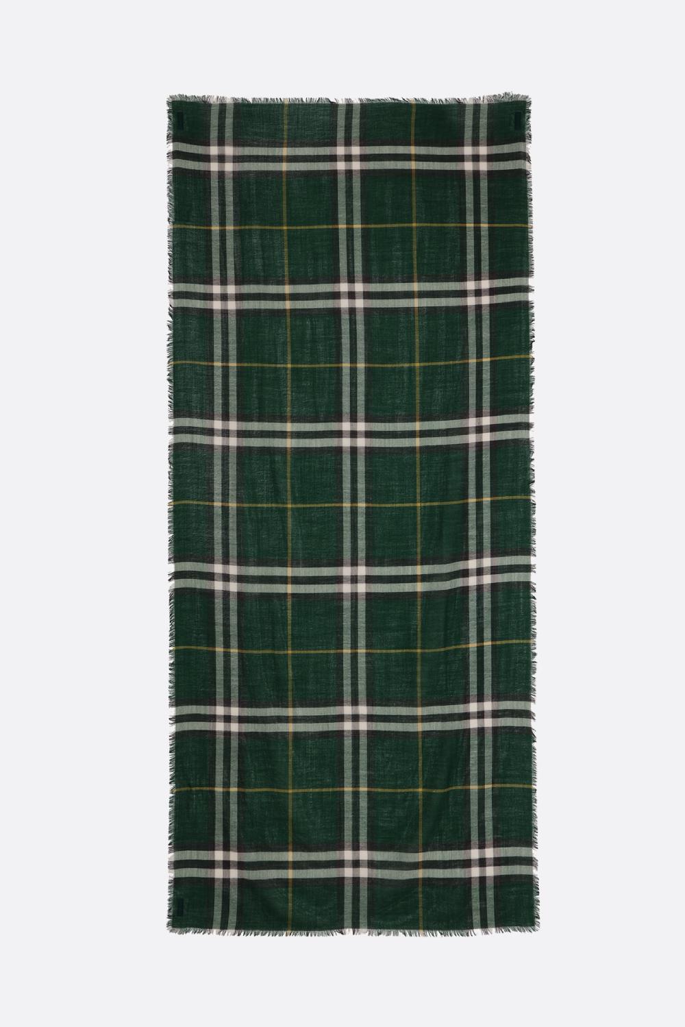 BURBERRY sciarpa in lana Check Offerte giornaliere