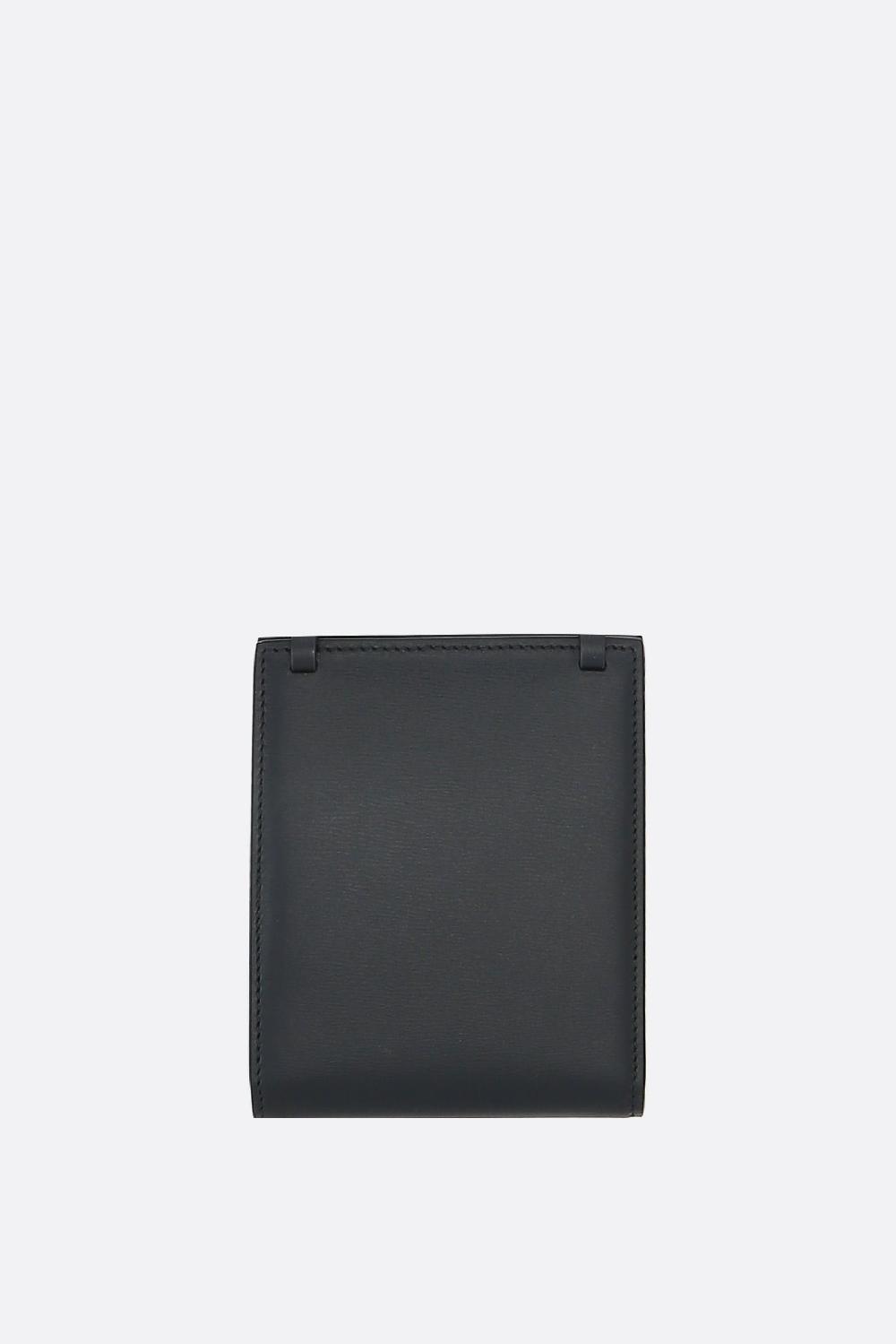 FERRAGAMO porta carte a libro in pelle liscia con tracolla Ritorno libero