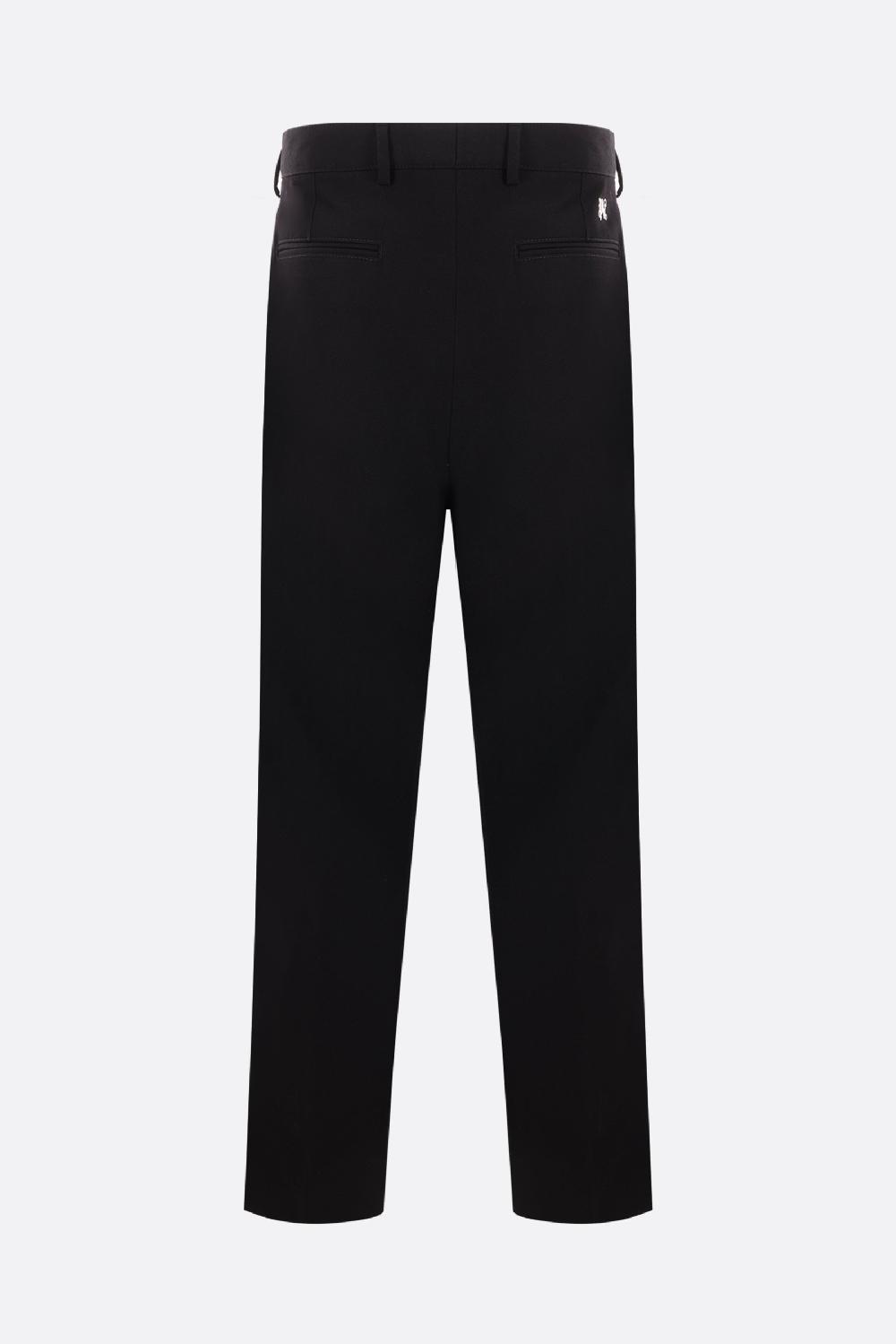 PALM ANGELS pantalone workwear in twill tecnico Monogram Promozione temporanea