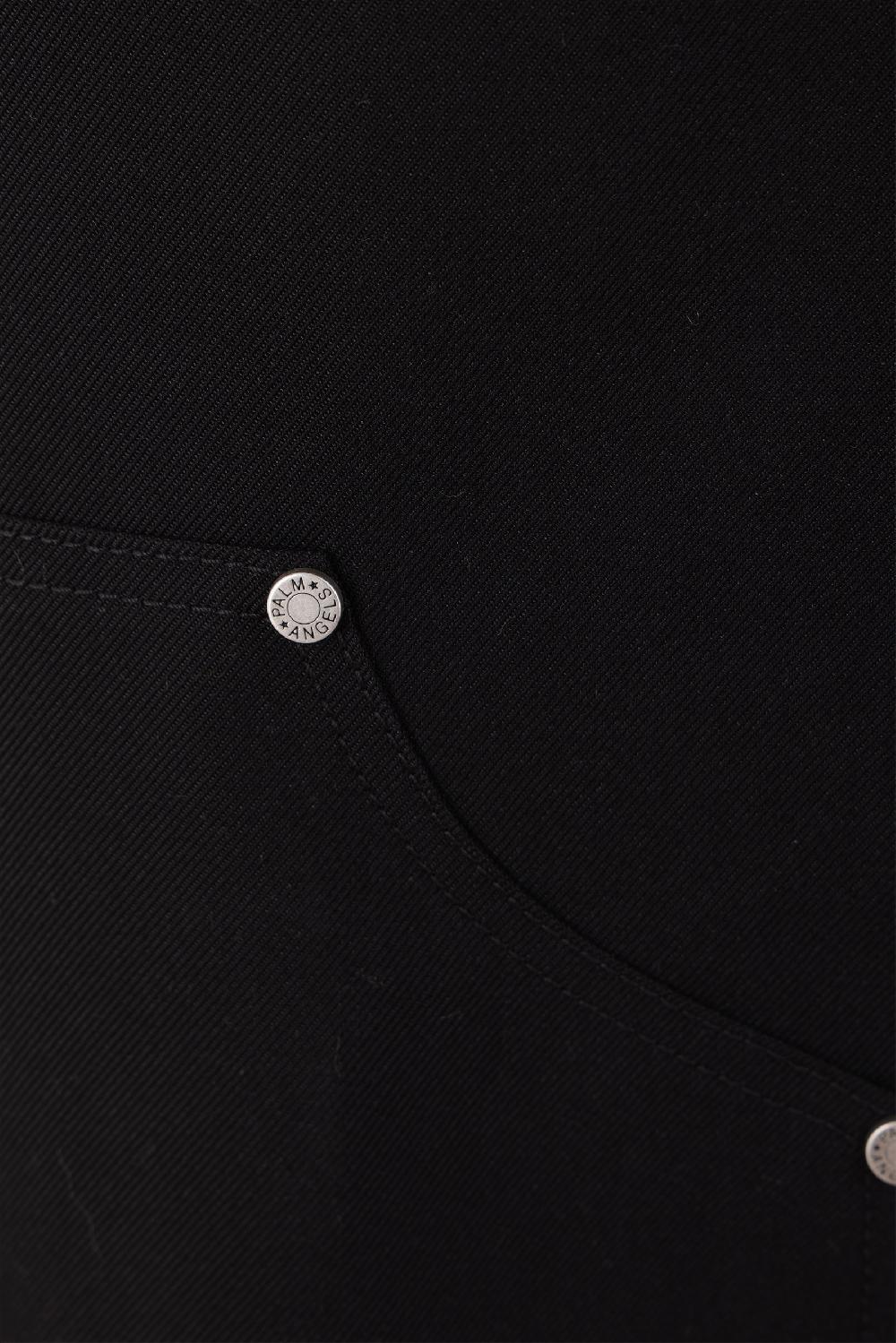 PALM ANGELS pantalone workwear in twill tecnico Monogram Promozione temporanea