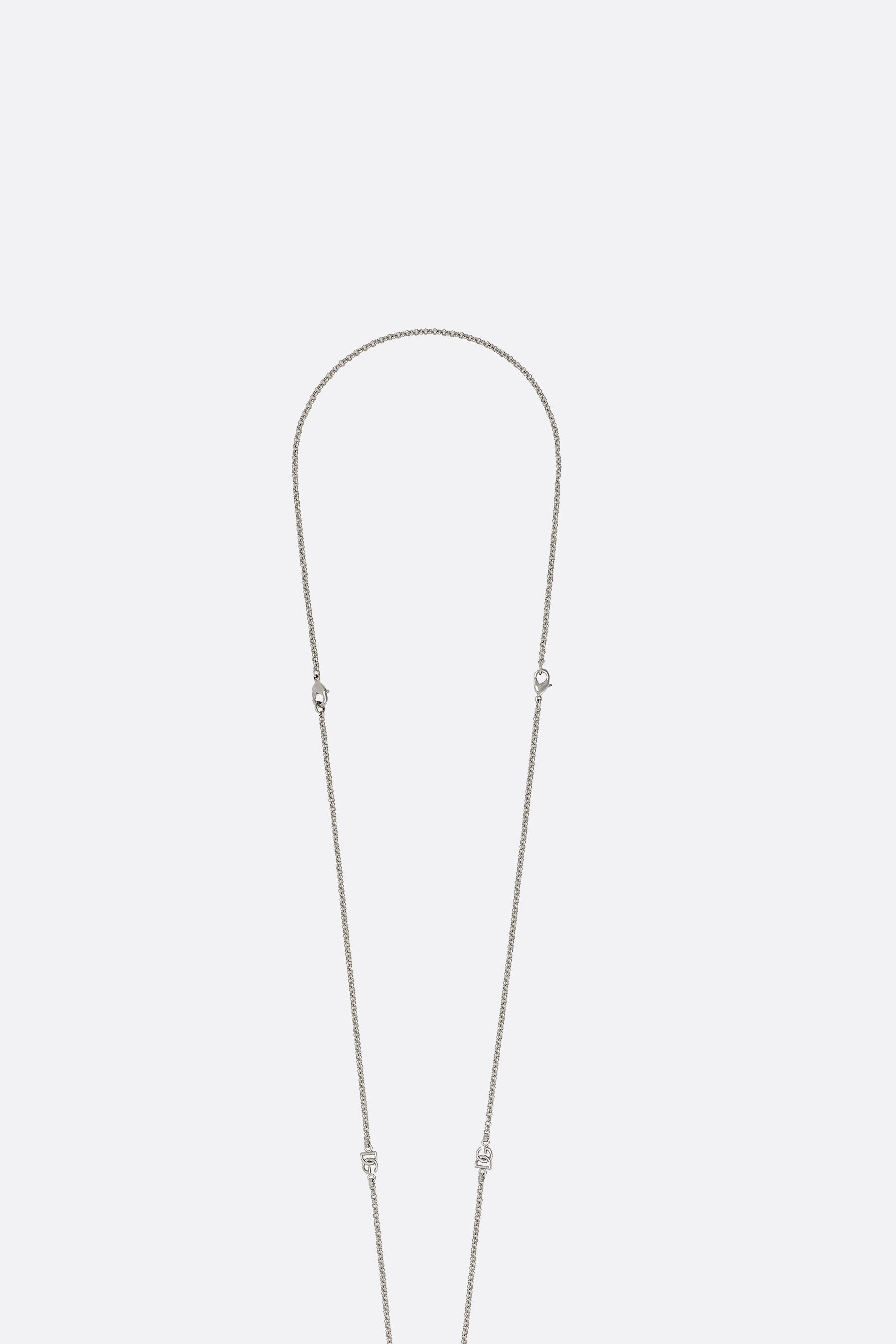 DOLCE & GABBANA collana a catena in ottone con goccia e logo DG Fino al 65% di sconto