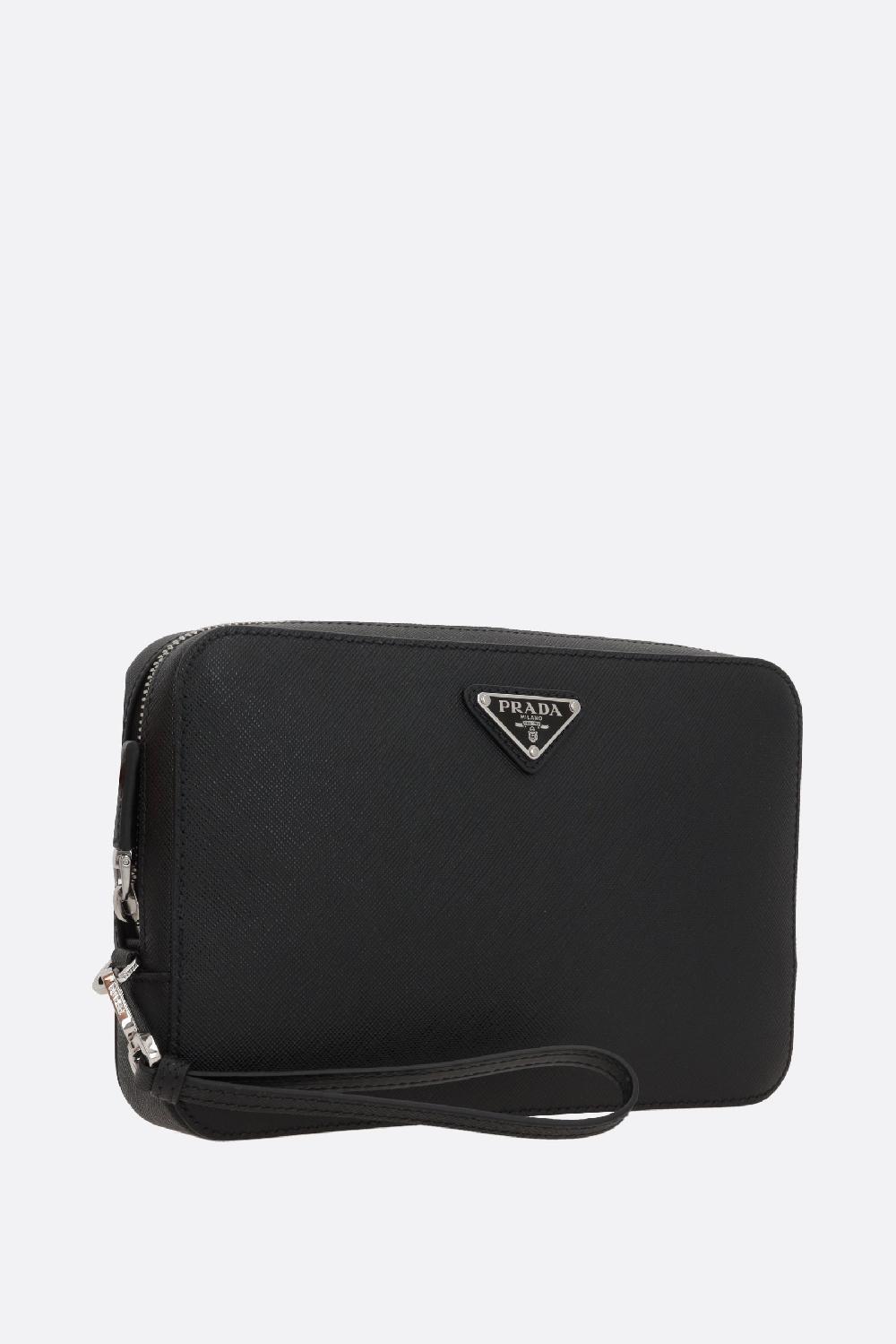 PRADA clutch in pelle Saffiano Solo un giorno rimasto