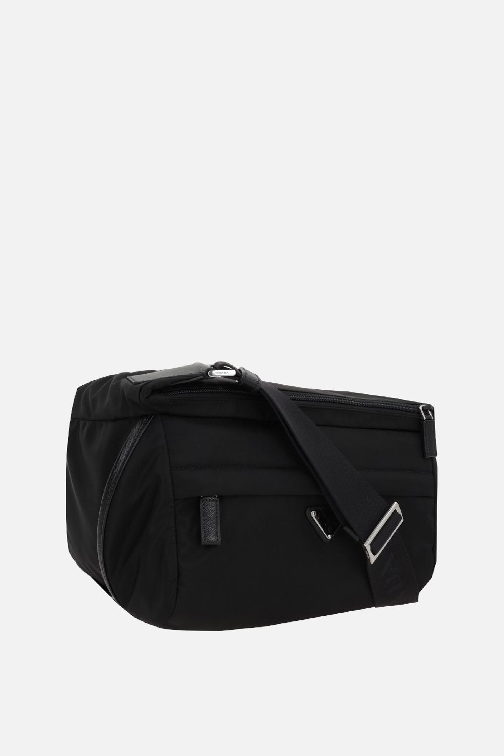PRADA borsa a spalla in Re-Nylon e pelle Saffiano Super sconto