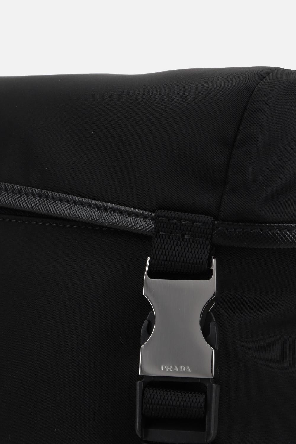 PRADA borsa a spalla in Re-Nylon e pelle Saffiano Super sconto