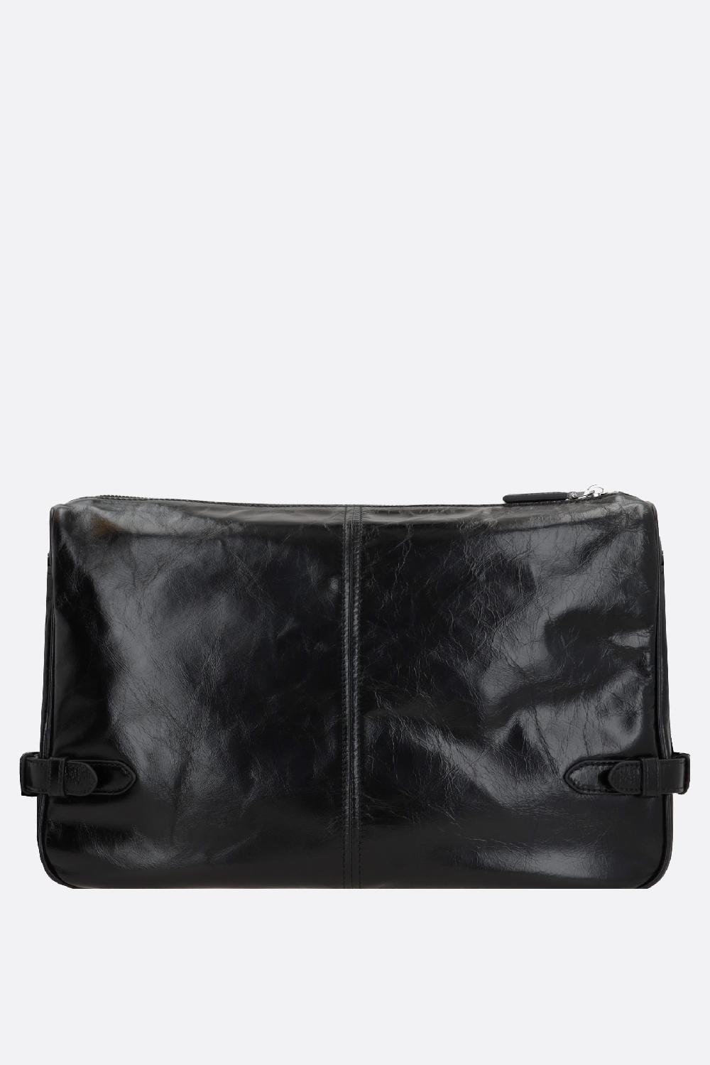 PRADA borsa messenger in pelle Soft Lux Enormi sconti