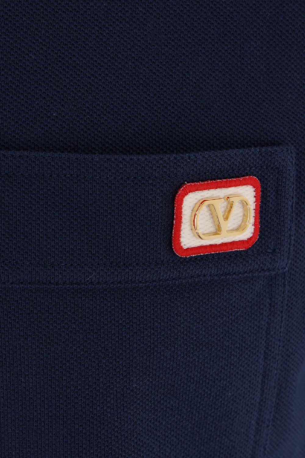 VALENTINO GARAVANI polo in piquet patch VLogo Trasporto libero internazionale