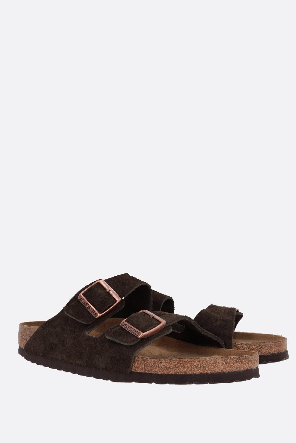 BIRKENSTOCK sandalo flat Arizona BS in suede (Narrow Fit) Esporta salva