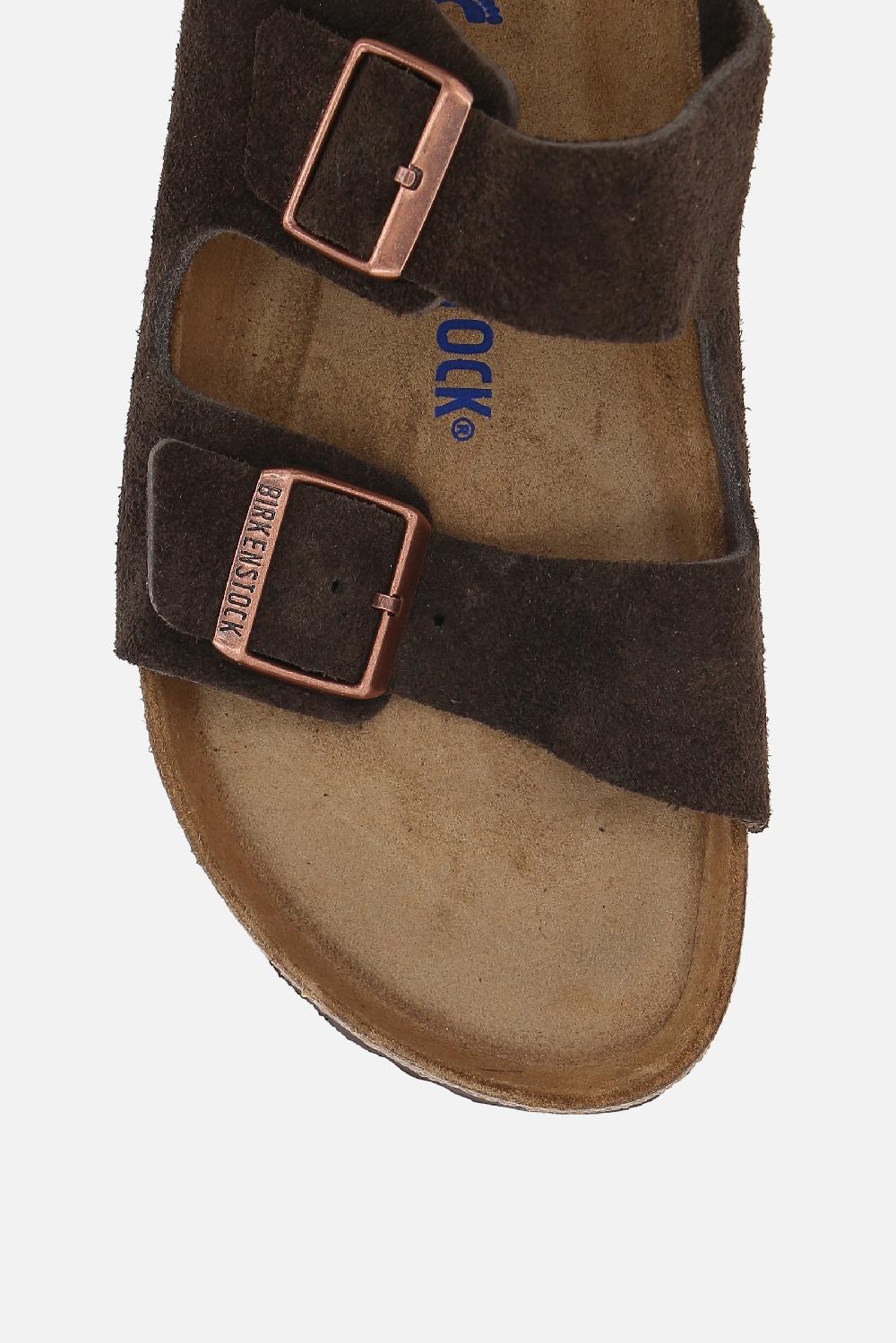 BIRKENSTOCK sandalo flat Arizona BS in suede (Narrow Fit) Esporta salva