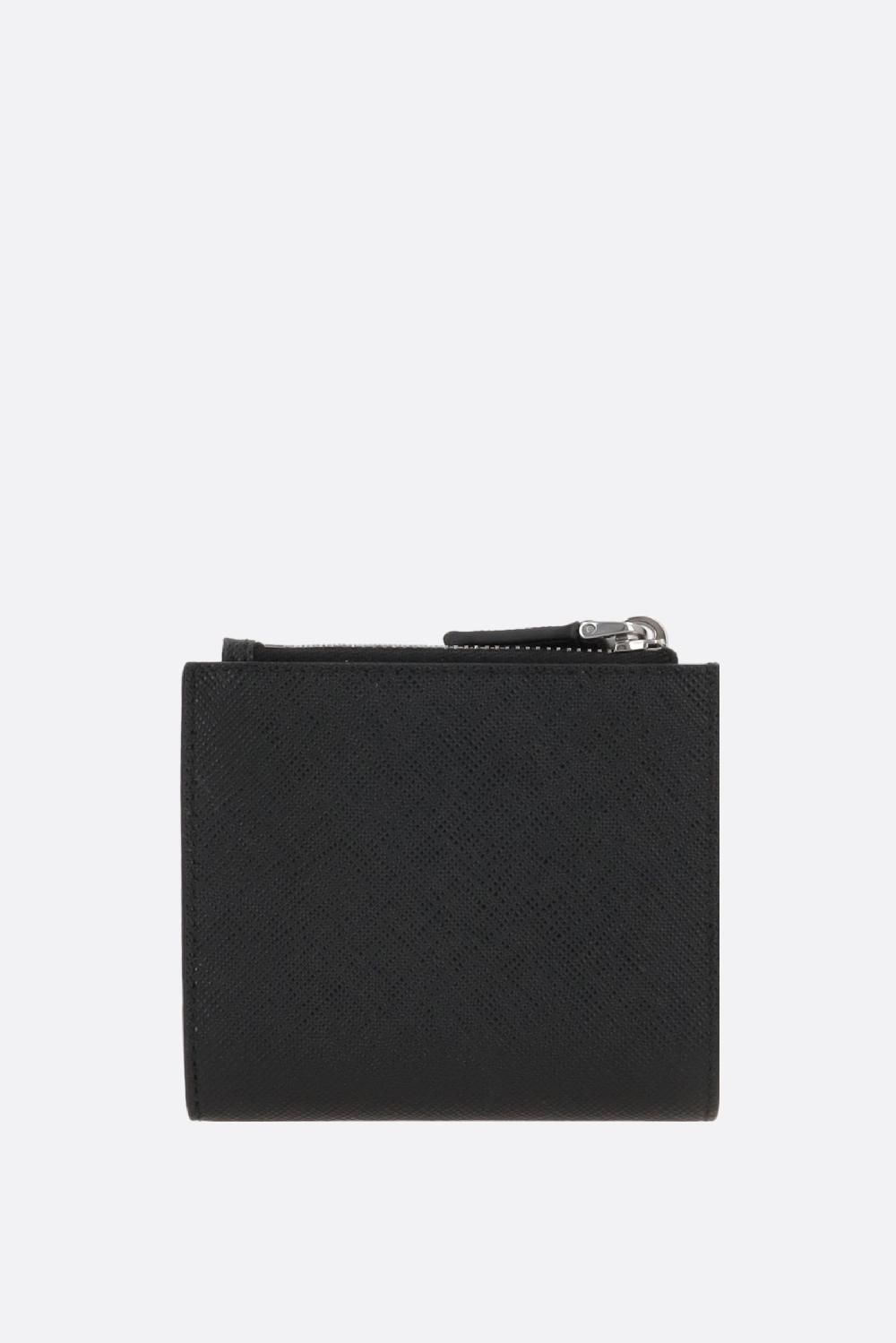 PRADA portafogli compatto in pelle Saffiano 50% di sconto per tempo limitato