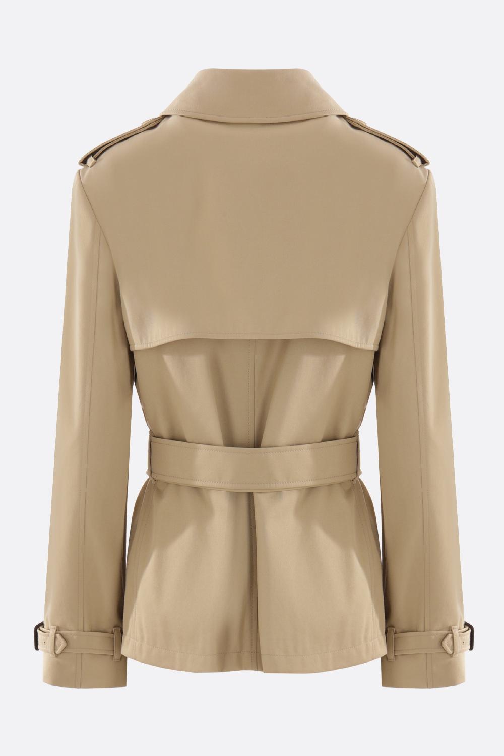 BURBERRY trench corto in misto cotone Online