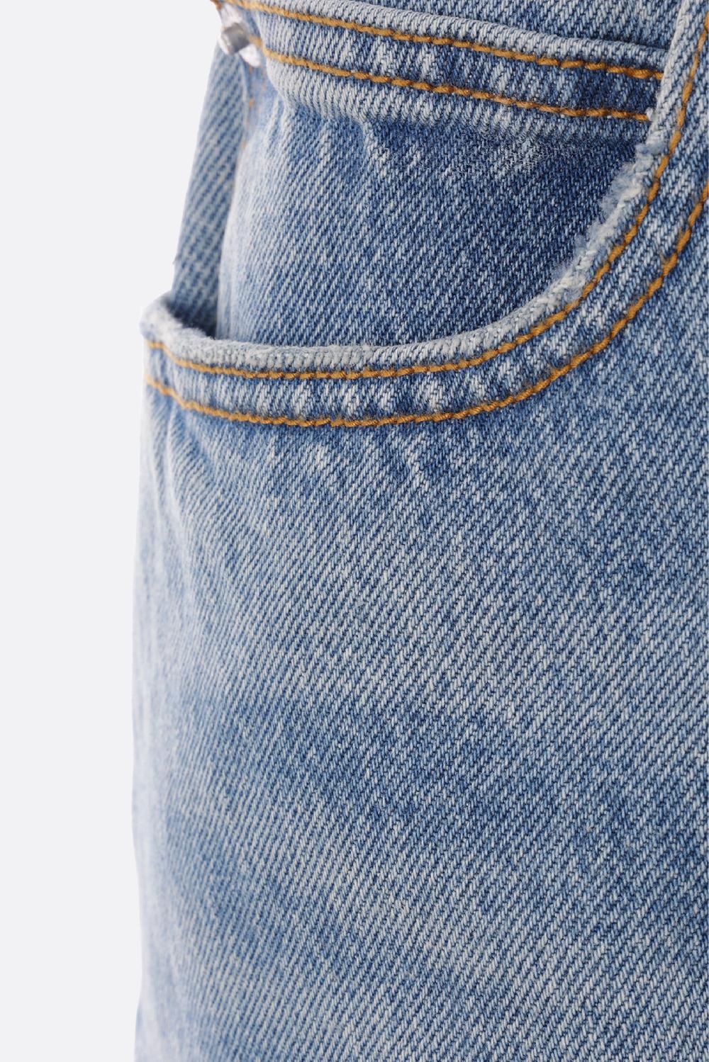 ALEXANDER WANG jeans in denim con fascia pointelle In Vendita